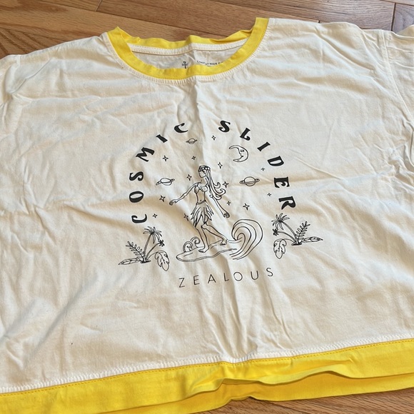 Zealous Cosmic Slider Organic cotton Surf crop Tee ringer - Picture 9 of 13
